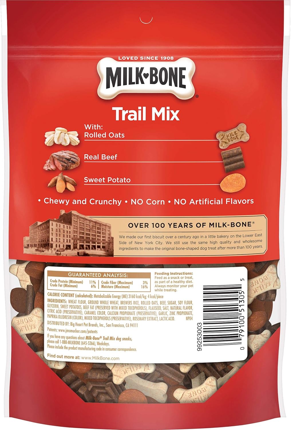 Real Beef & Sweet Potato Flavor Dog Treats, 9 Ounces X765