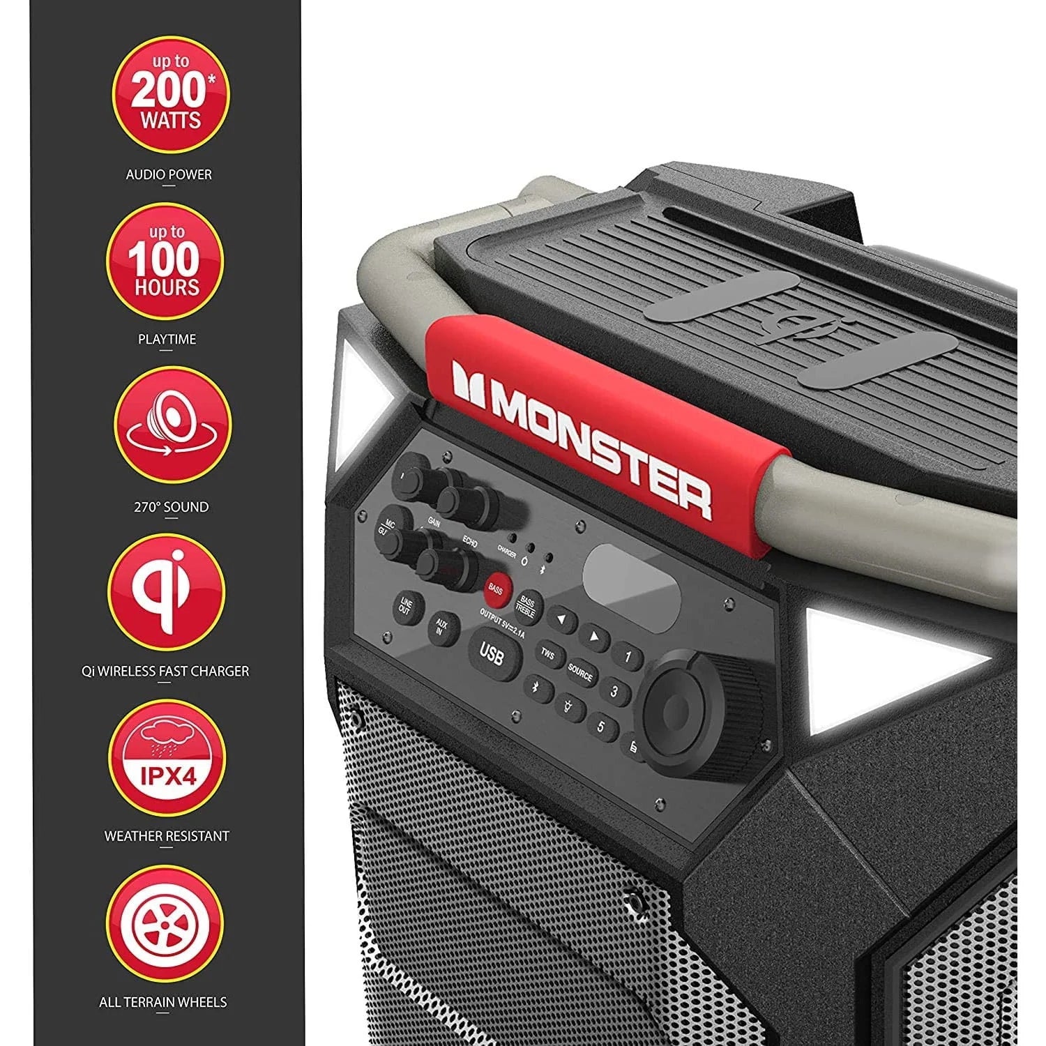 Gray/Black Portable Wireless Speaker K88397