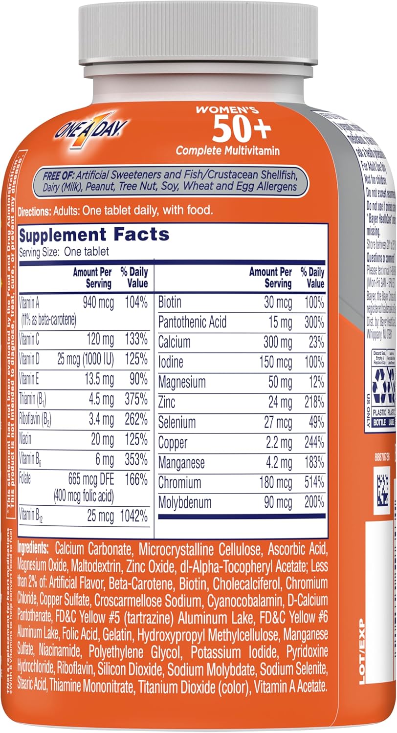 Women’s 50+ Multivitamins Tablet, 200 Count G5481