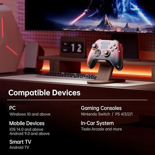 Gray Wireless Gaming Controller with Hall Joysticks Z28694