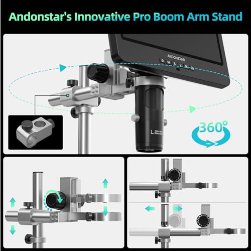 7'' HDMI Digital Microscope with 3 Lens 2160P Video Record and 32GB Card O4324