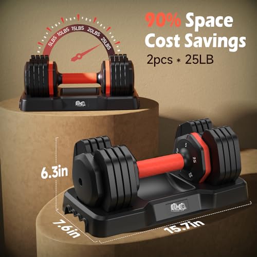 25LB 55LB Adjustable Dumbbells Set Q12543
