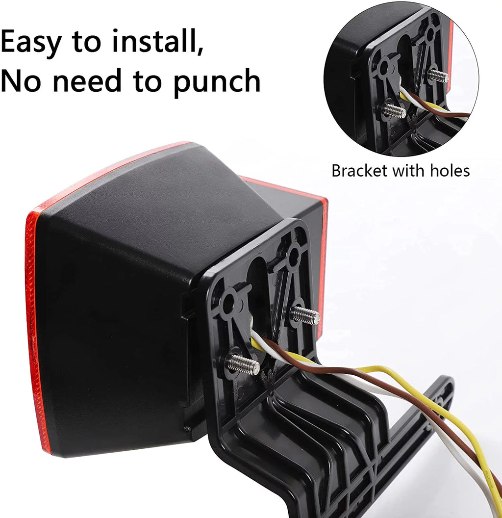 Trailer Lights Kit LED 12V Waterproof Tail Light Set Red K1998