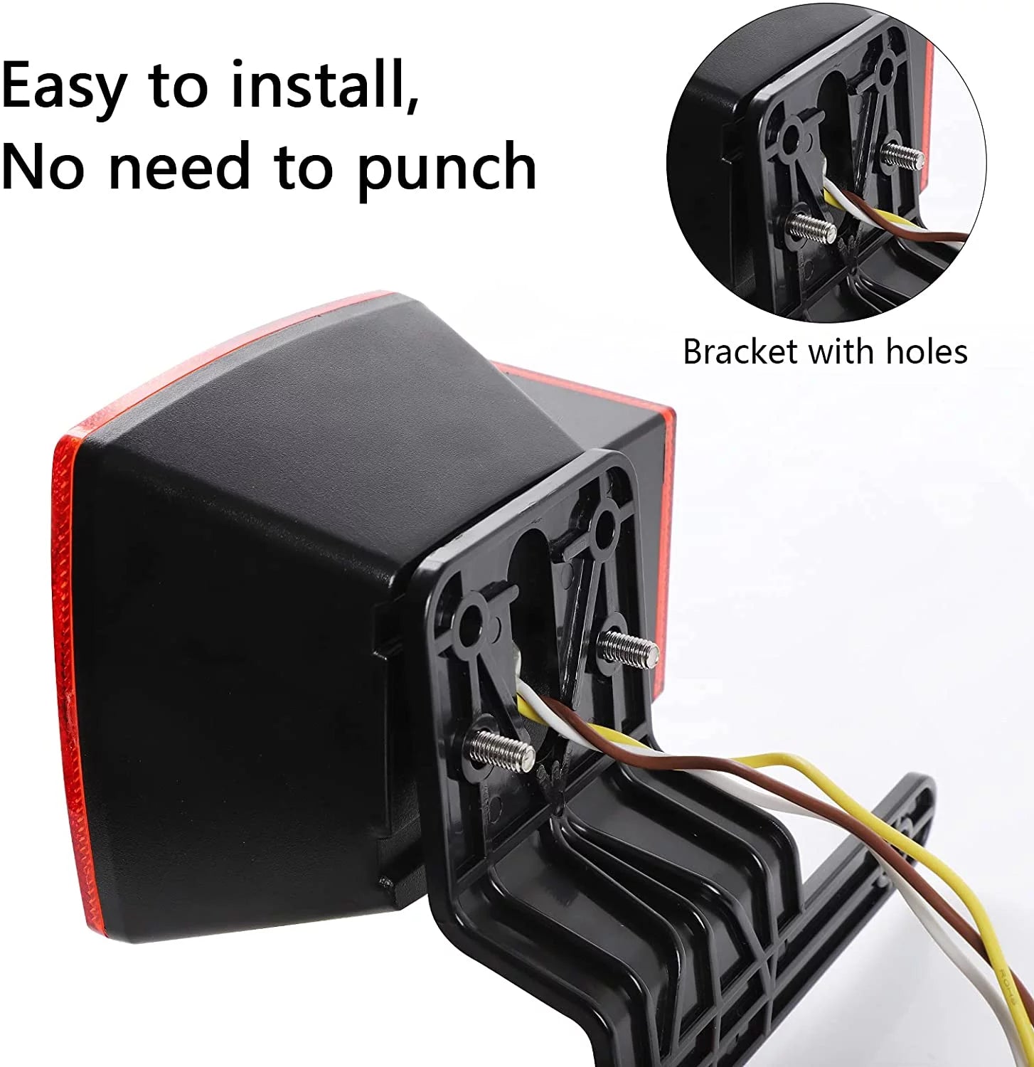 Trailer Lights Kit LED 12V Waterproof Tail Light Set Red K1998