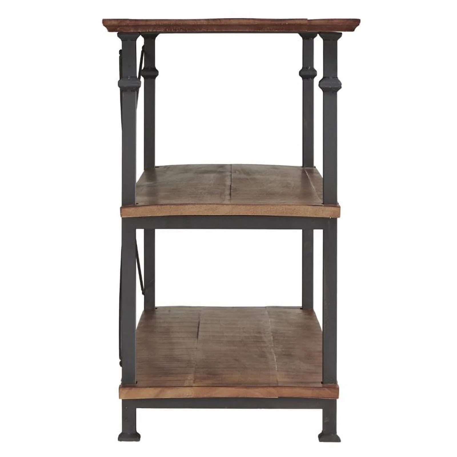 Black Wood Metal Sofa Table TV Stand Console Unit D25530