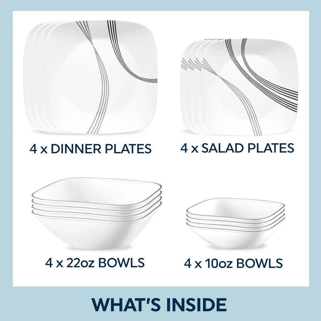 16-piece Dinnerware Set, Service for 4 Q847