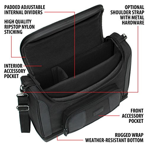 Compact Messenger Bag for 11 inch iPad (Black) J309