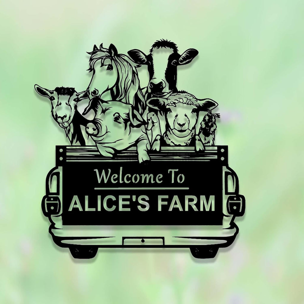 Farm Animals Metal Sign F2497
