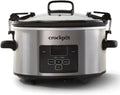 4 Quart Programmable Slow Cooker with Locking Lid, Stainless Steel U894
