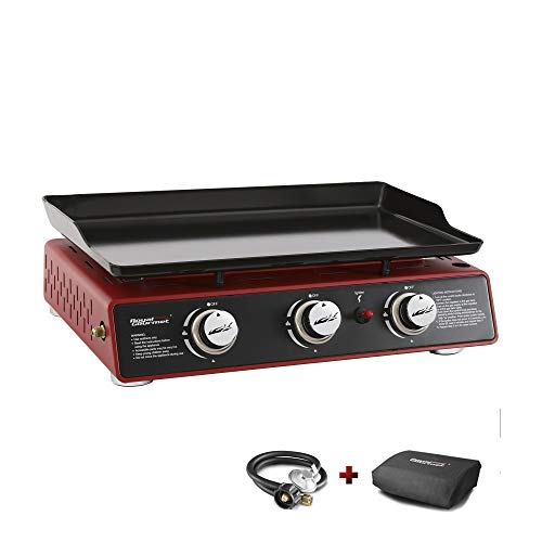 24-Inch 3-Burner Portable Table Top Gas Grill Griddle R7437