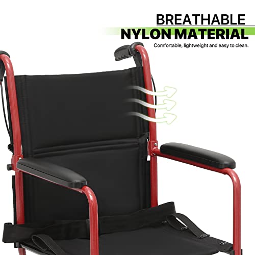 16 inch Wide Seat Foldable Lightweight Wheelchair L824067