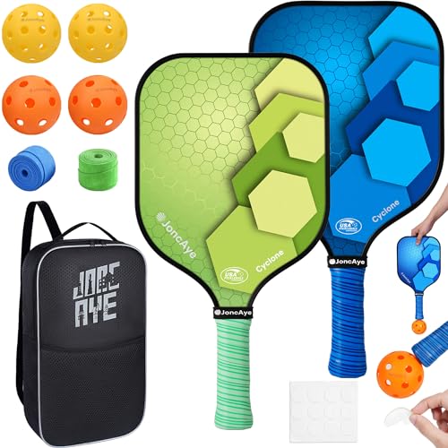 Set of 4 Pickleball Paddles with Balls and Bag B450