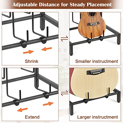 4-Tier Adjustable Guitar Stand with Shelf R5497