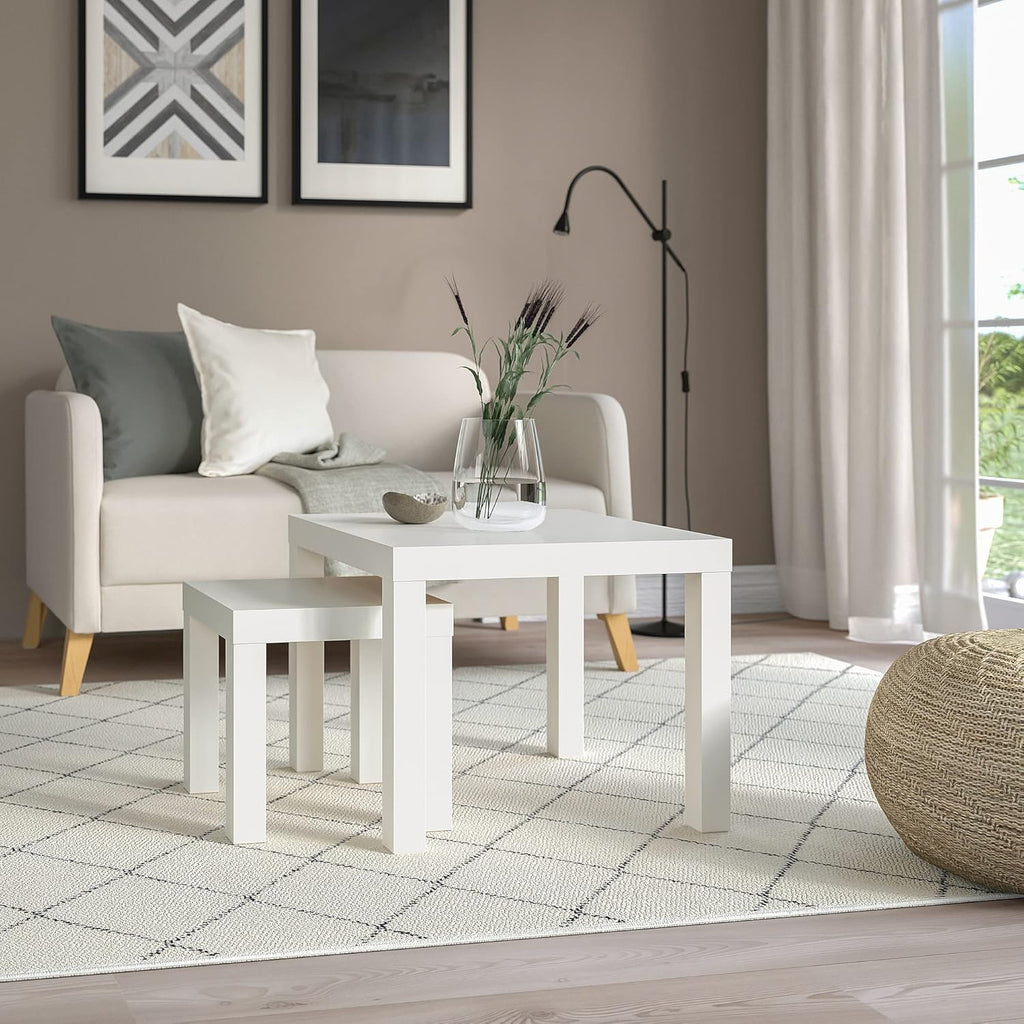 Set of 2 White Nest of Tables T7838