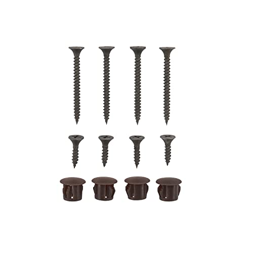 Brown/Black Wood Rifle Rack with Metal Hooks T7617