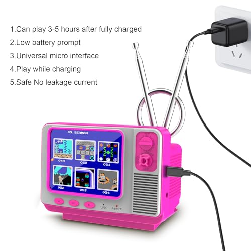 Handheld Retro Video Game with 3.0 Inch Screen (Wood) V99331