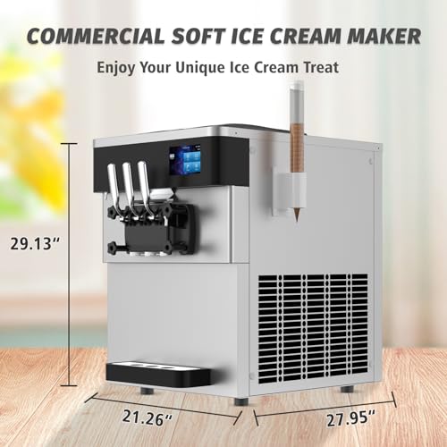 3 Flavors 110V Soft Serve Ice Cream Machine D84230