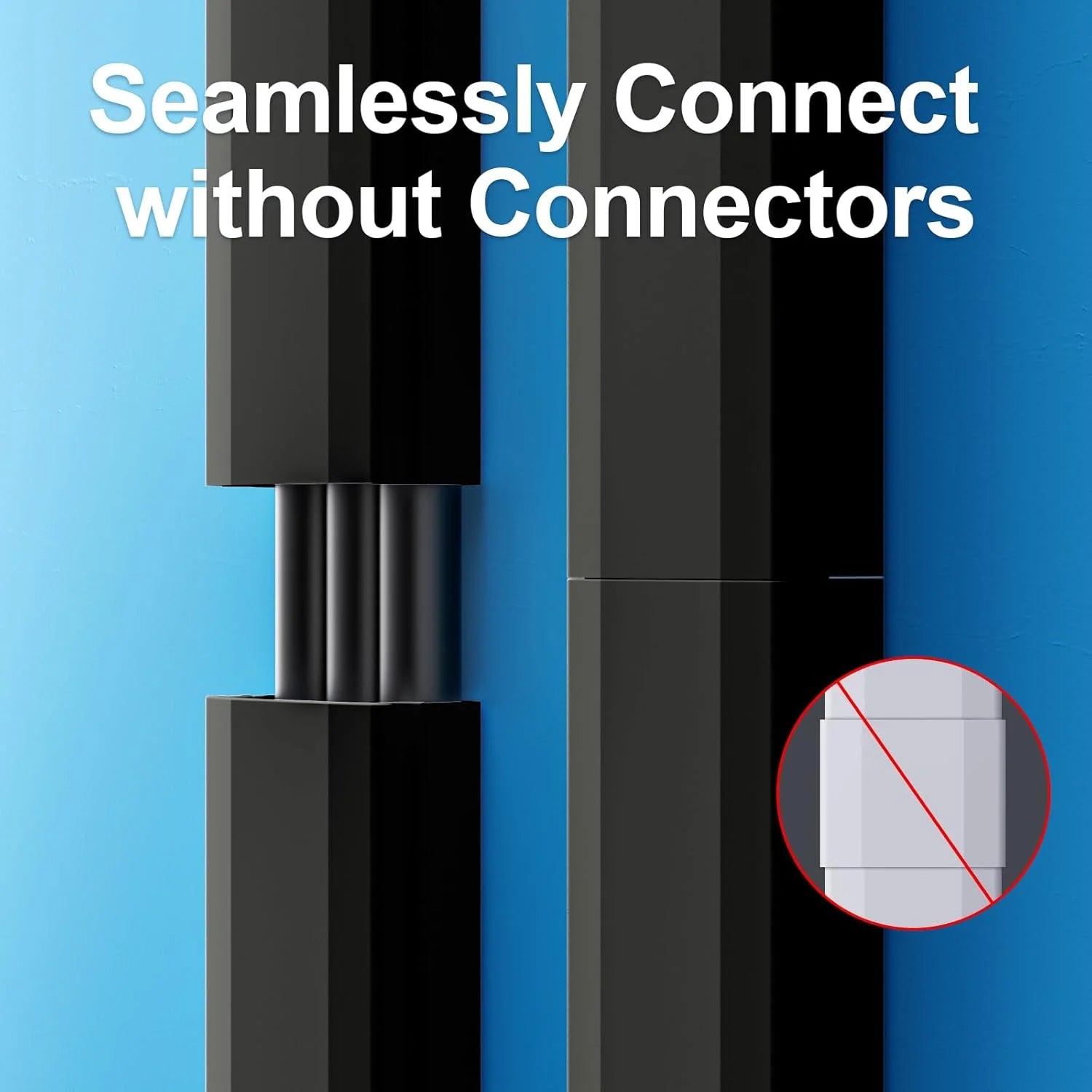 47In Black Cable Raceway for 4 Cords P8960