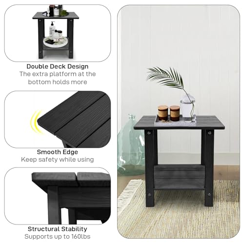 Midnight Blue HDPS Outdoor Side Table W3843