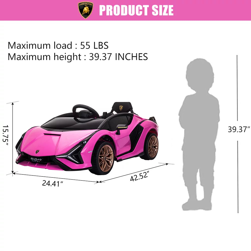 Pink 12V Electric Ride on Car with Remote Control C431061