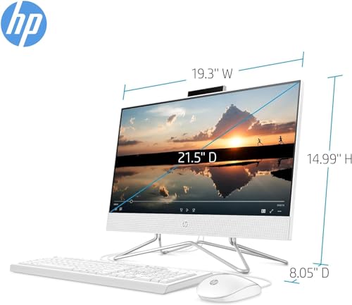 21.5" FHD Display All-in-One Desktop Computer with 32GB RAM 1TB Storage Wired Keyboard Mouse Webcam RJ-45 Intel Dual-Core Processor Windows 11 Pro W164