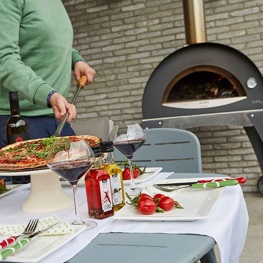 Silver Gray 27" Wood Fired Pizza Oven on Base Q3387