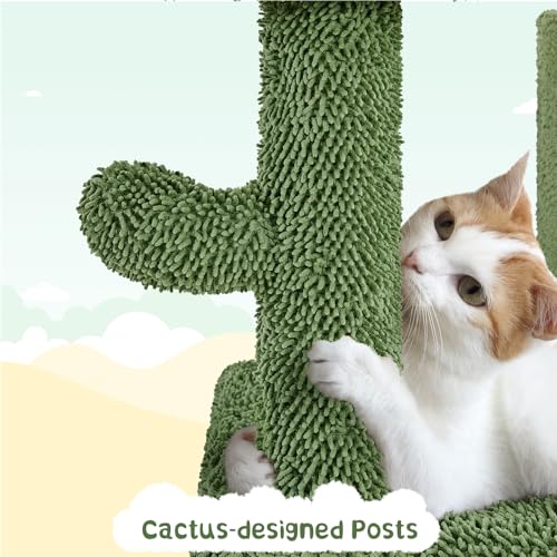 63" H Multi-Level Cat Tree with Sisal-Covered Scratching Posts & Condo & Hammock H844568