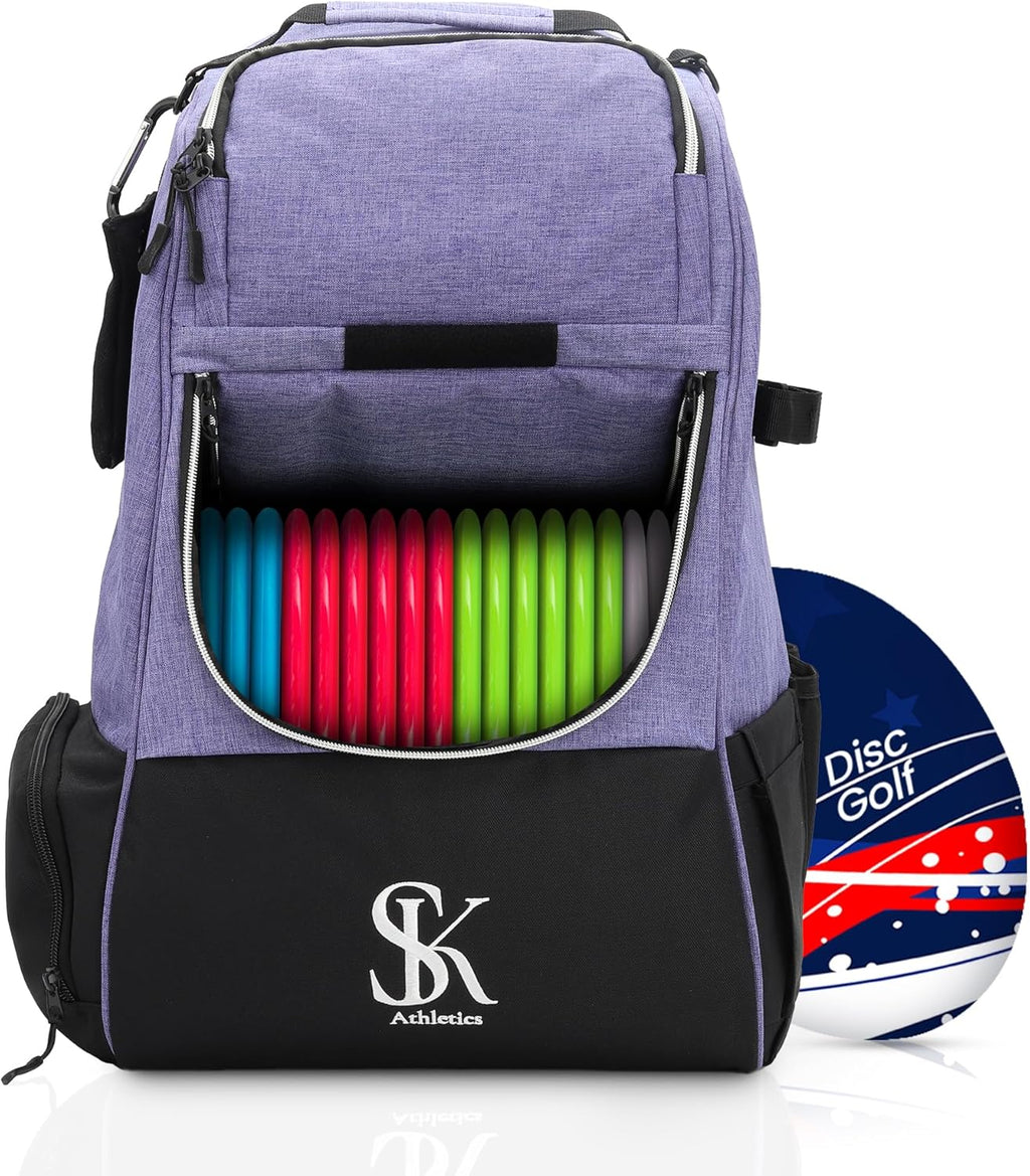 Disc Golf Backpack with Stand-Up Design and Pockets Q85690