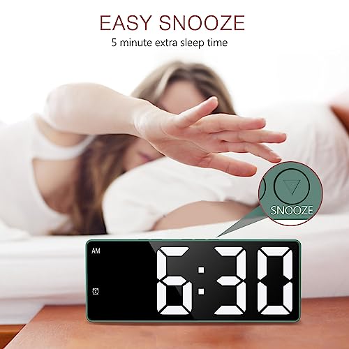 6.5'' LED Digital Alarm Clock with USB Charging Port, Dual Alarm, Snooze H3420