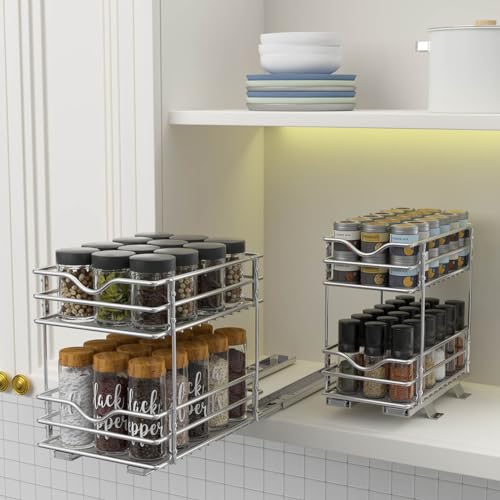 2 Tier Pull Out Spice Rack Organizer Y558897