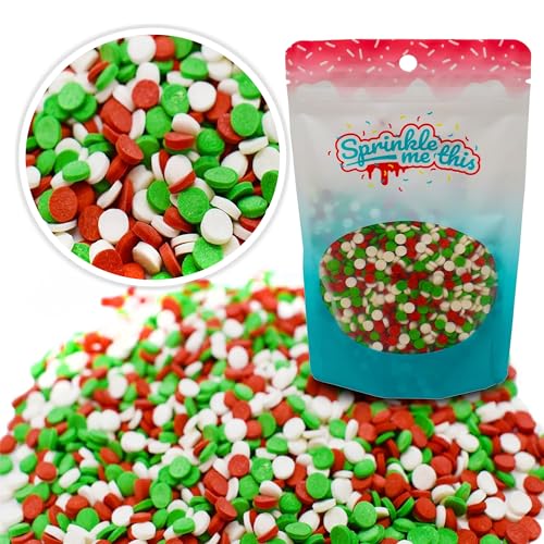 12 Oz White Green Red Christmas Sprinkles M40110