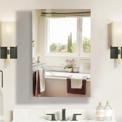 18 inch x 24 inch Frameless Mirror Medicine Cabinet L982204