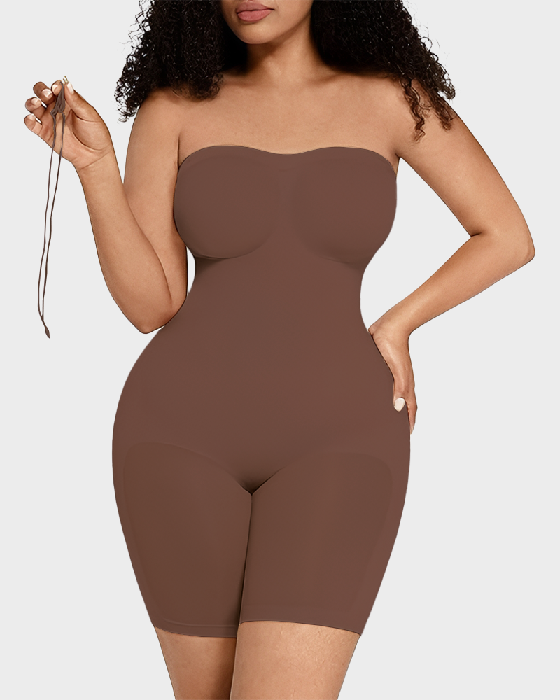Strapless Slip Shapewear Bodysuit