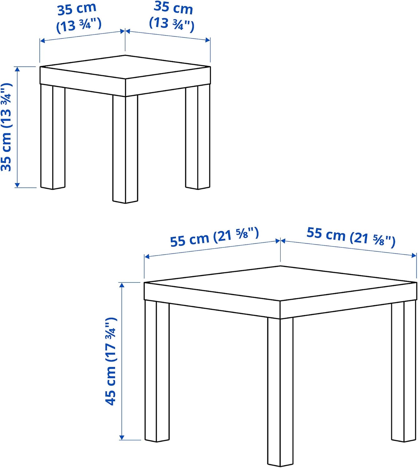Set of 2 White Nest of Tables T7838