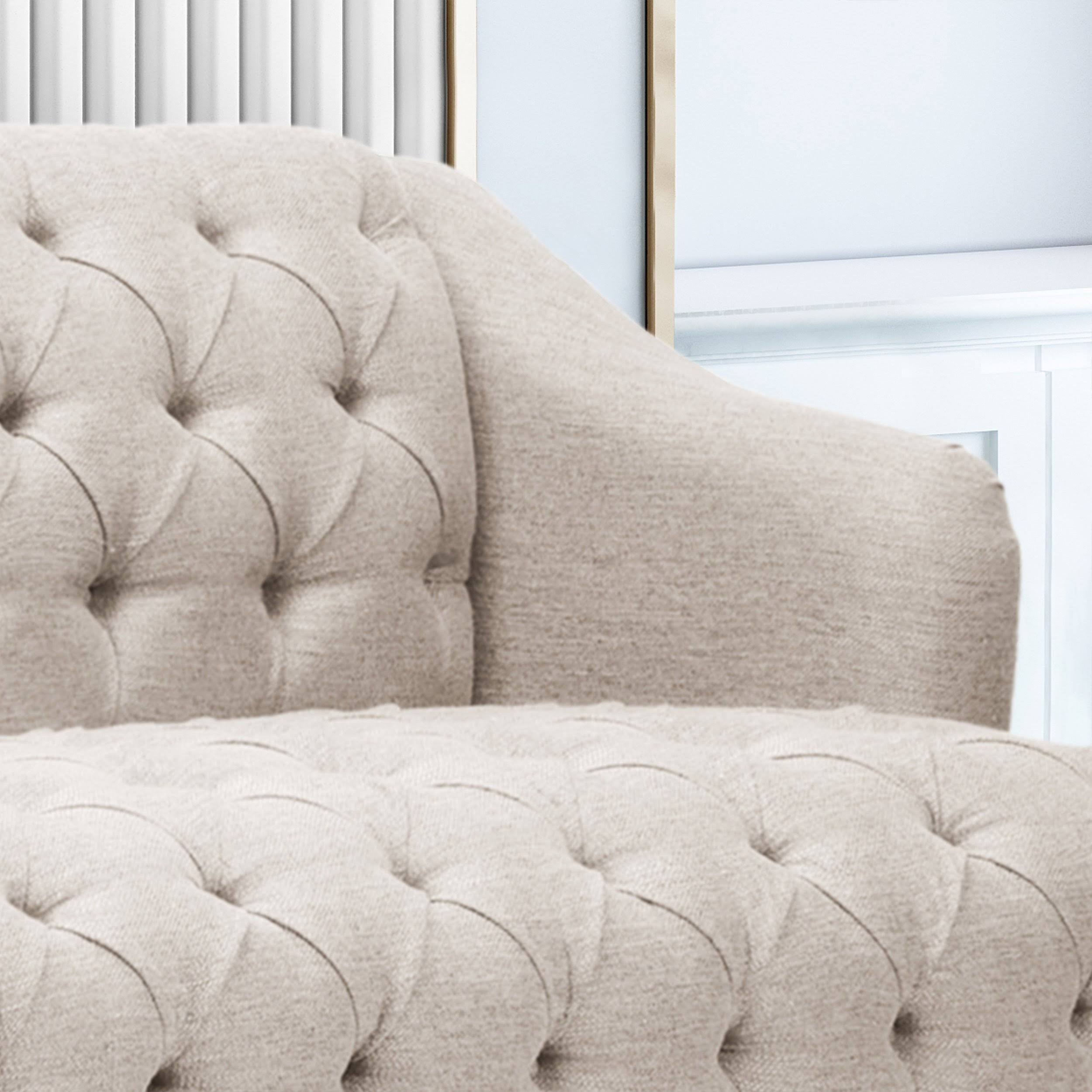 Light Blue Fabric 3 Seater Sofa O111427