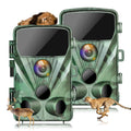 2 Pack 4K 20MP Trail Camera with Infrared Night Vision 120° Wide-Angle Waterproof 2.4" LCD C48895