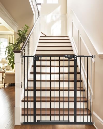 Black Metal Baby Gate 30" Tall M584305