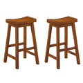Solid Wood Bar Stool in Oak (Set of 2) L5891