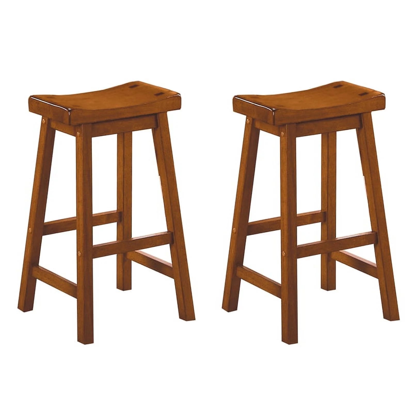 Solid Wood Bar Stool in Oak (Set of 2) L5891