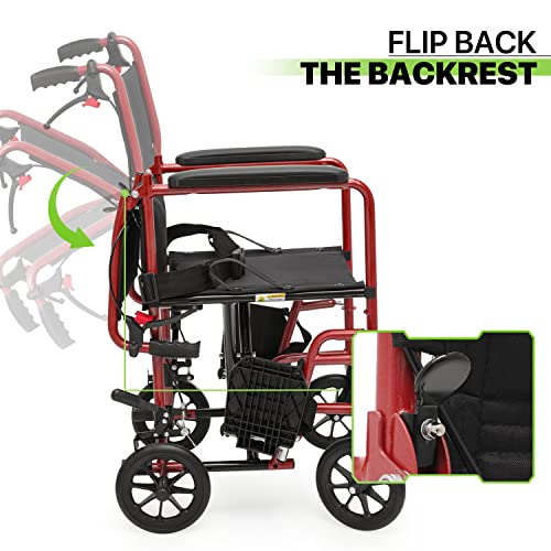 16 inch Wide Seat Foldable Lightweight Wheelchair L824067