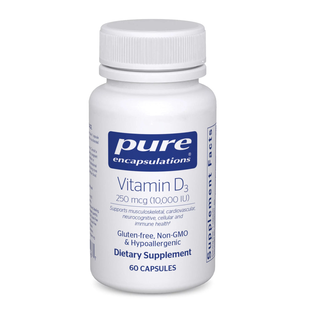 Vitamin D3 250 mcg (10,000 IU) Supplement, 60 Capsules Y6137