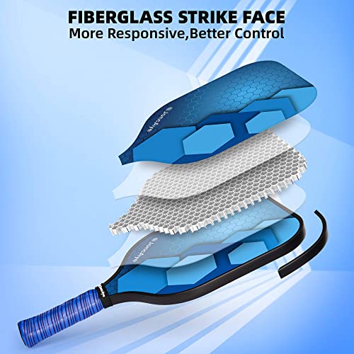 Set of 4 Pickleball Paddles with Balls and Bag B450