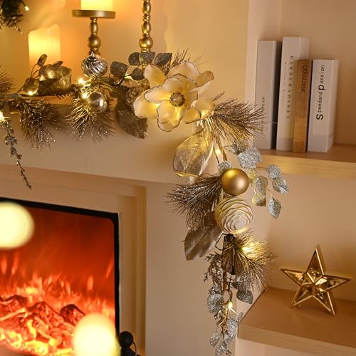 6 Feet Pre-Lit Christmas Garland with Lights B6620