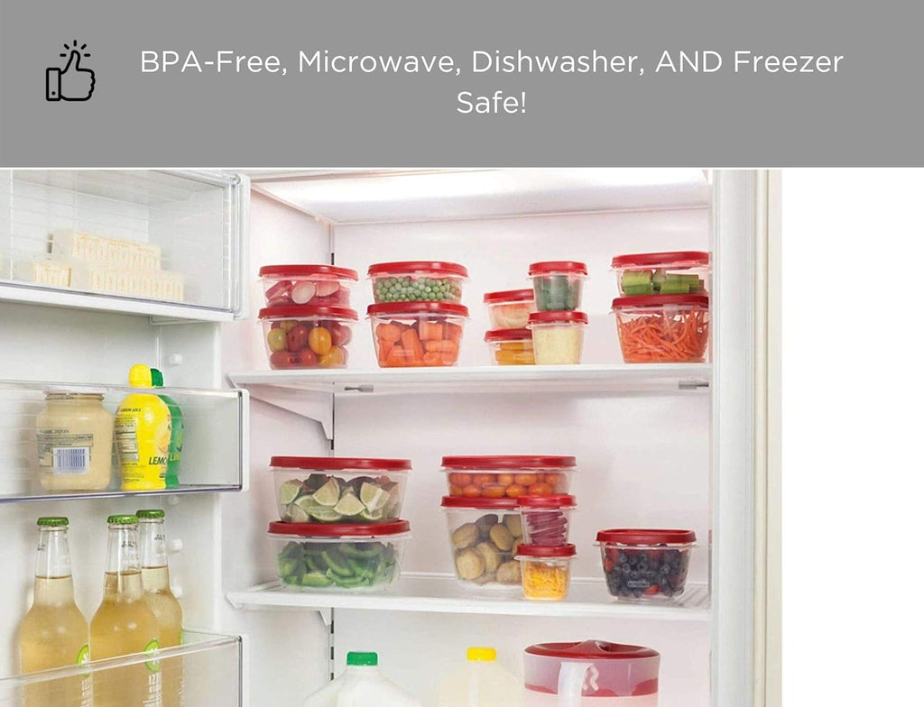 28 Piece BPA-Free Plastic Food Storage Containers W34599