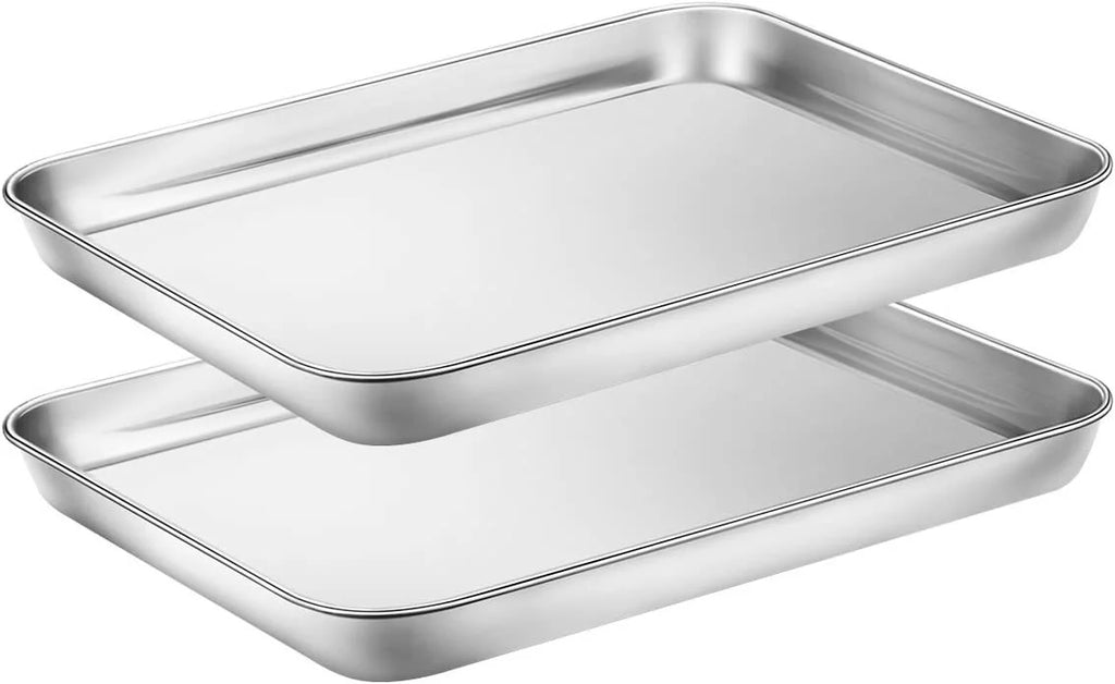 2 Piece Stainless Steel Baking Sheet, 10 x 8 x 1 inch N6570