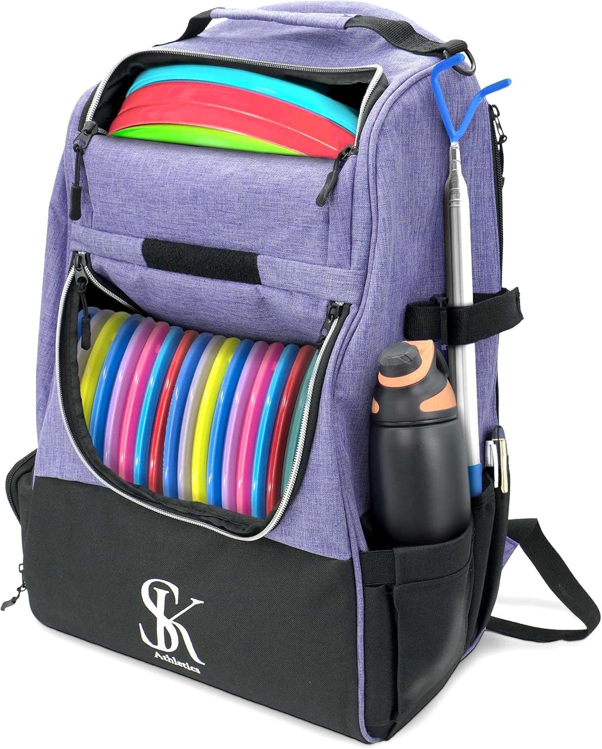Disc Golf Backpack with Stand-Up Design and Pockets Q85690