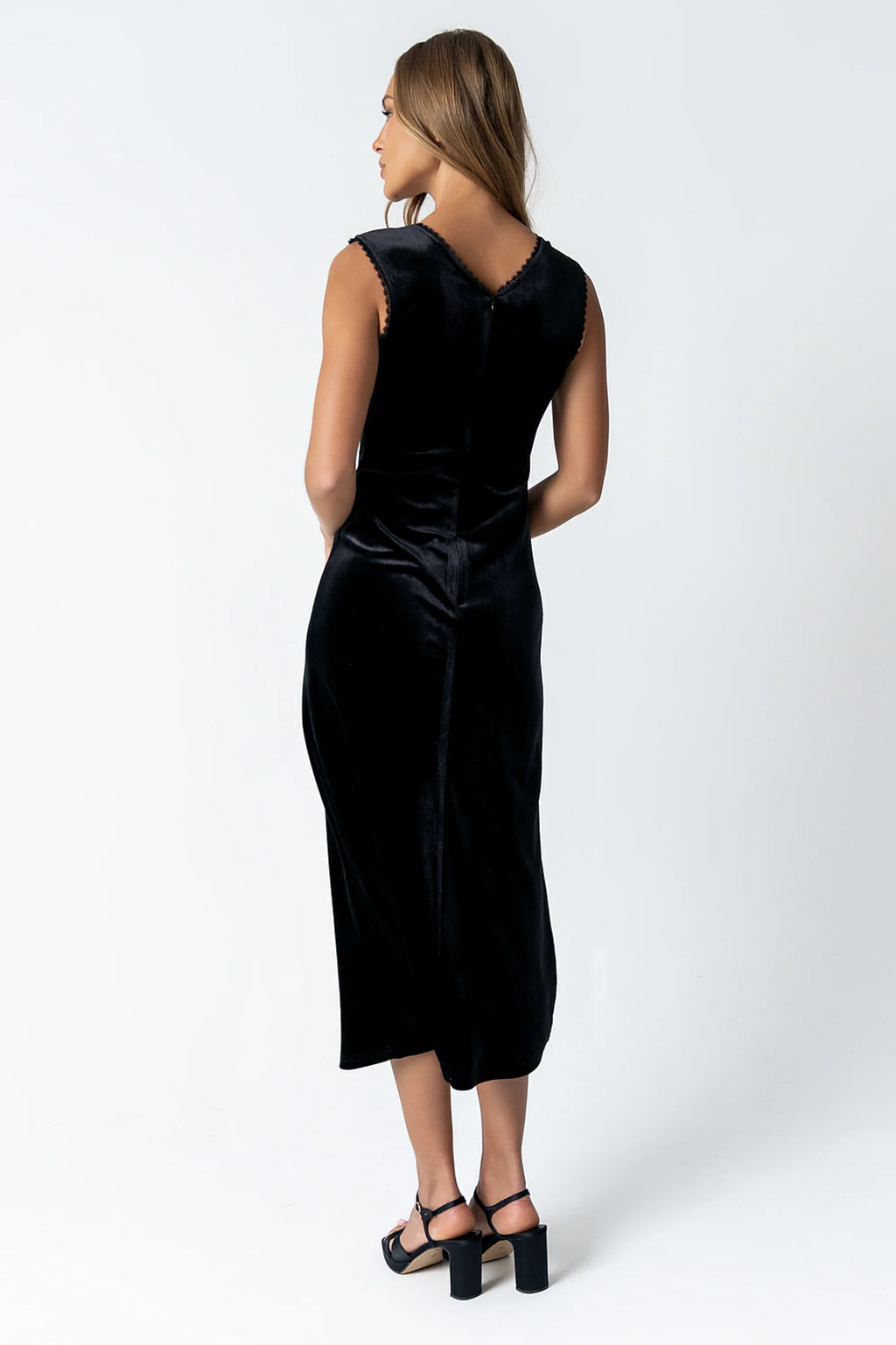 Black Velvet Maxi Dress O29734
