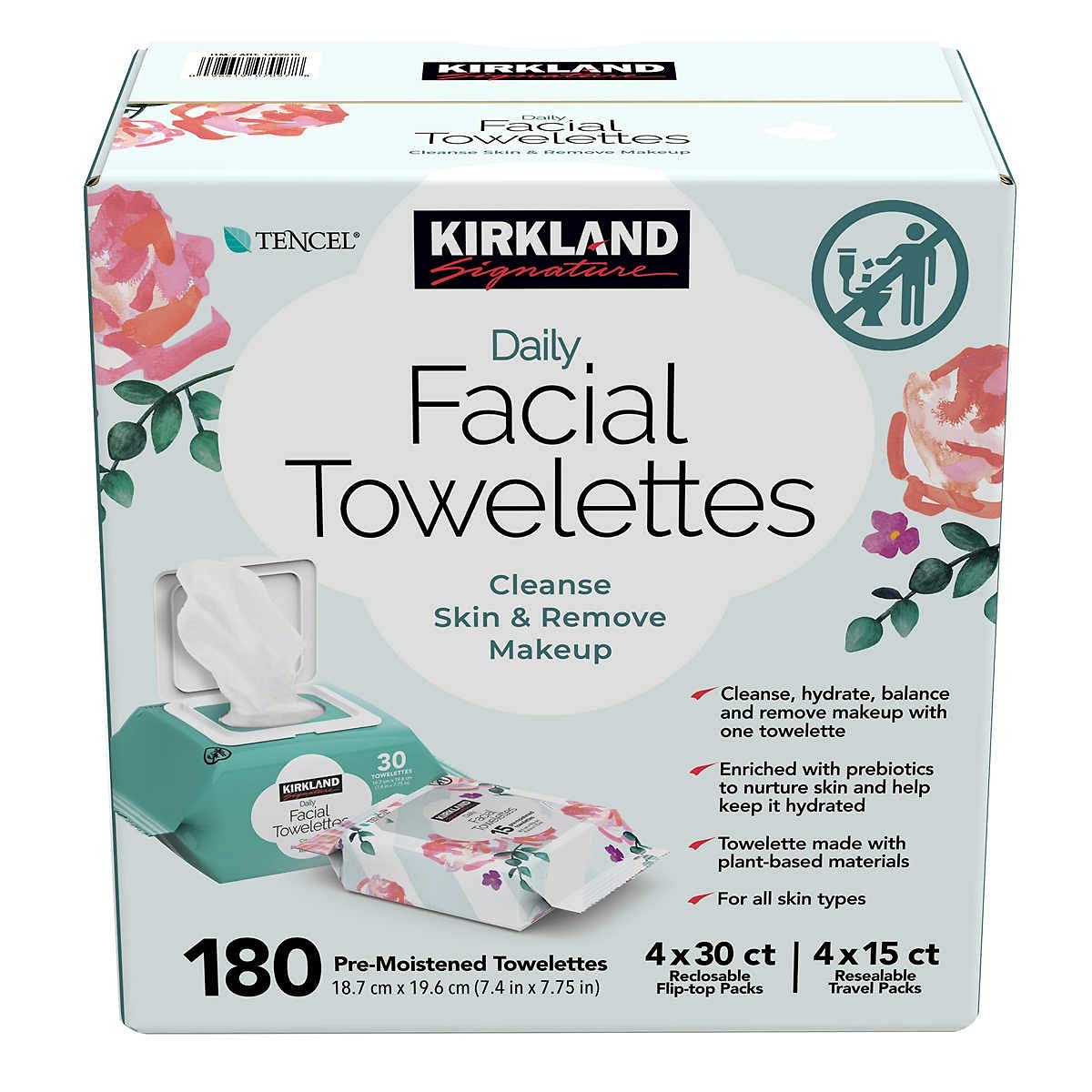 180 Count Facial Towelettes M99572