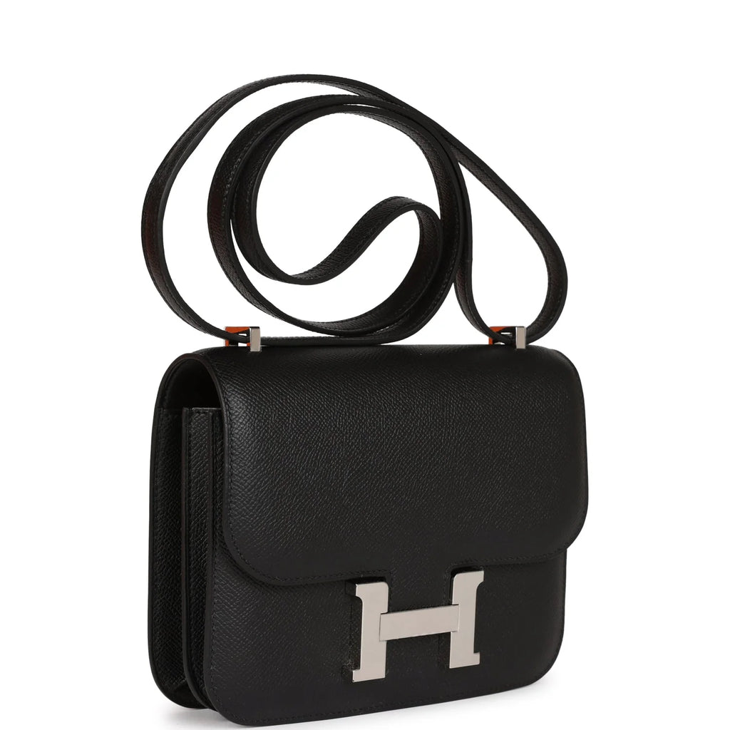 Black Epsom Leather Shoulder Bag P416