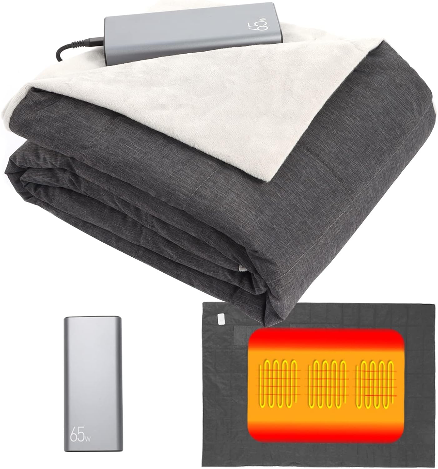 60"x40" Electric Fleece Heated Throw Blanket B909721